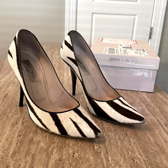 Jimmy Choo Shoes - Jimmy Choo Zebra Calf Hair Heels